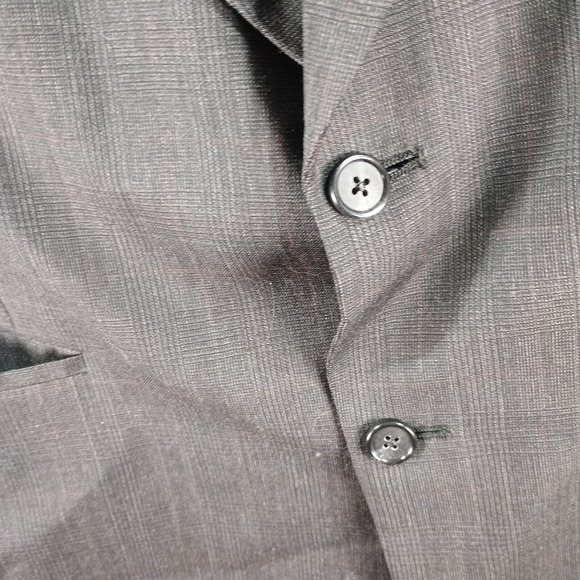 Hart Schaffner Marx Blazer Men 48L 100% Virgin Wool Black Pocket Softly Tailored - Picture 6 of 14